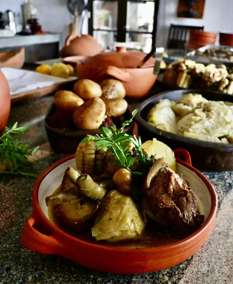 Platos tipicos ofrecido en el Santa Cruz Eco Lodge en Ancash