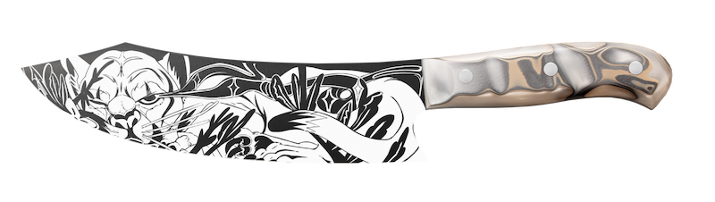 Cuchillo con motivo de Limak Pacha