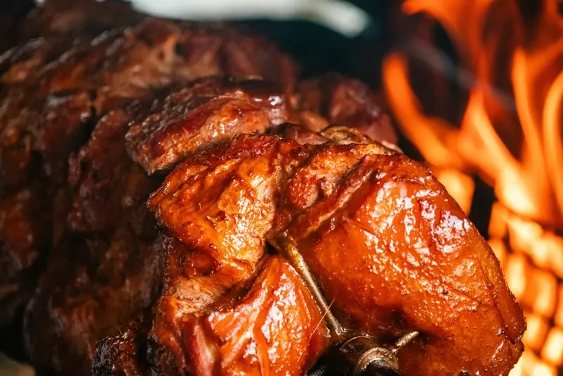 corte de carne, fuego, parilla